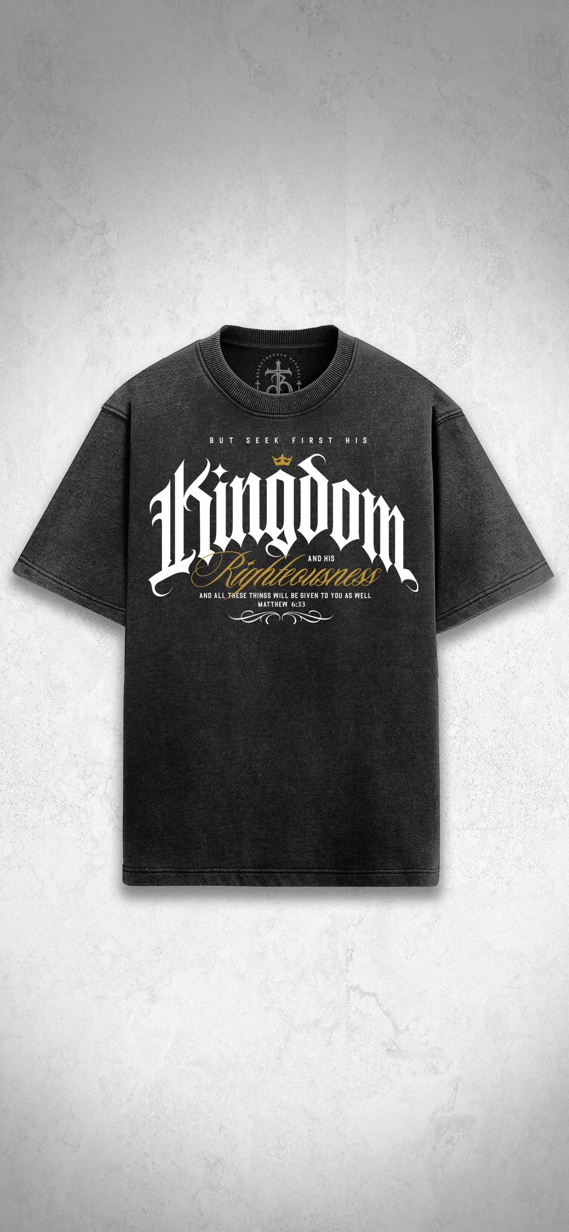 Stone Wash Heavy Short Sleeve Matthew 6:33